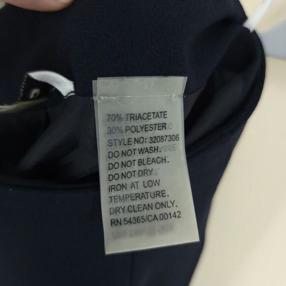 Peter Nygard 6P Navy Pencil Skirt Triacetate New - Picture 4 of 7